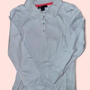 Gap Kid's blue long sleeve polo uniform